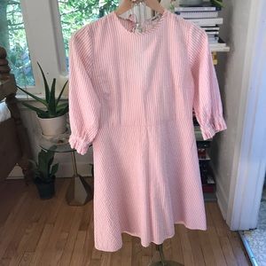 Vintage seersucker 3/4 sleeved dress